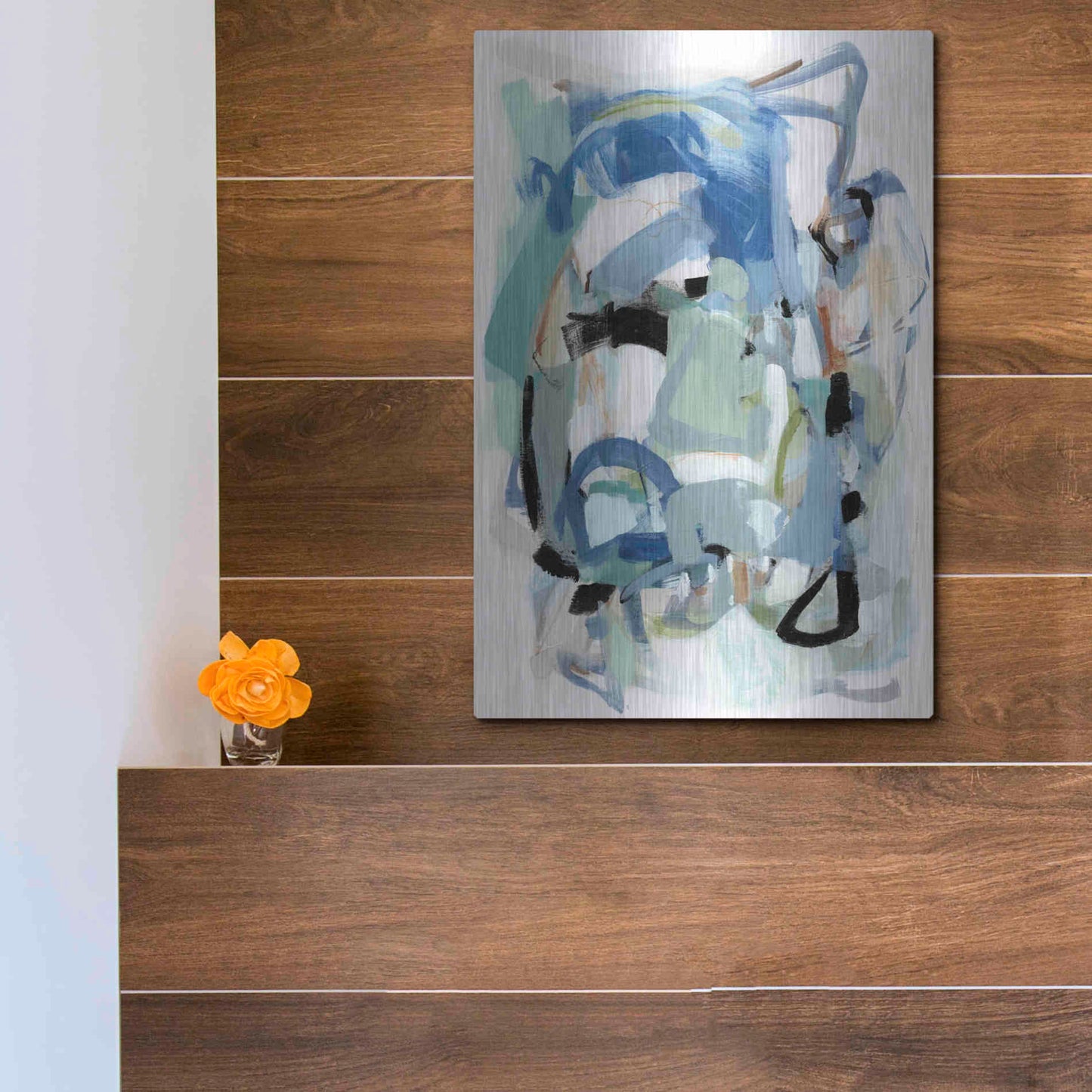 Luxe Metal Art 'Fall IV' by Christina Long, Metal Wall Art,12x16