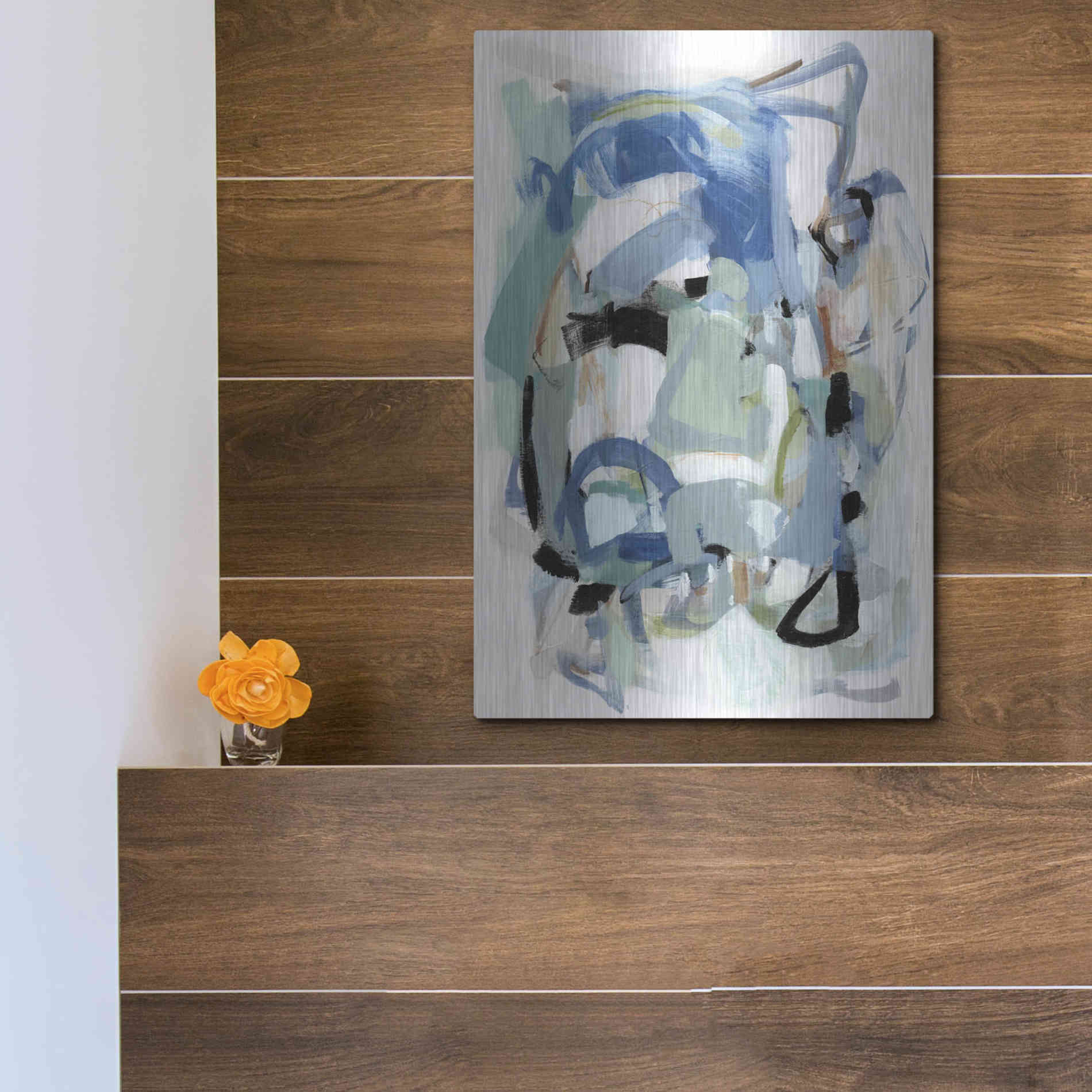 Luxe Metal Art 'Fall IV' by Christina Long, Metal Wall Art,12x16