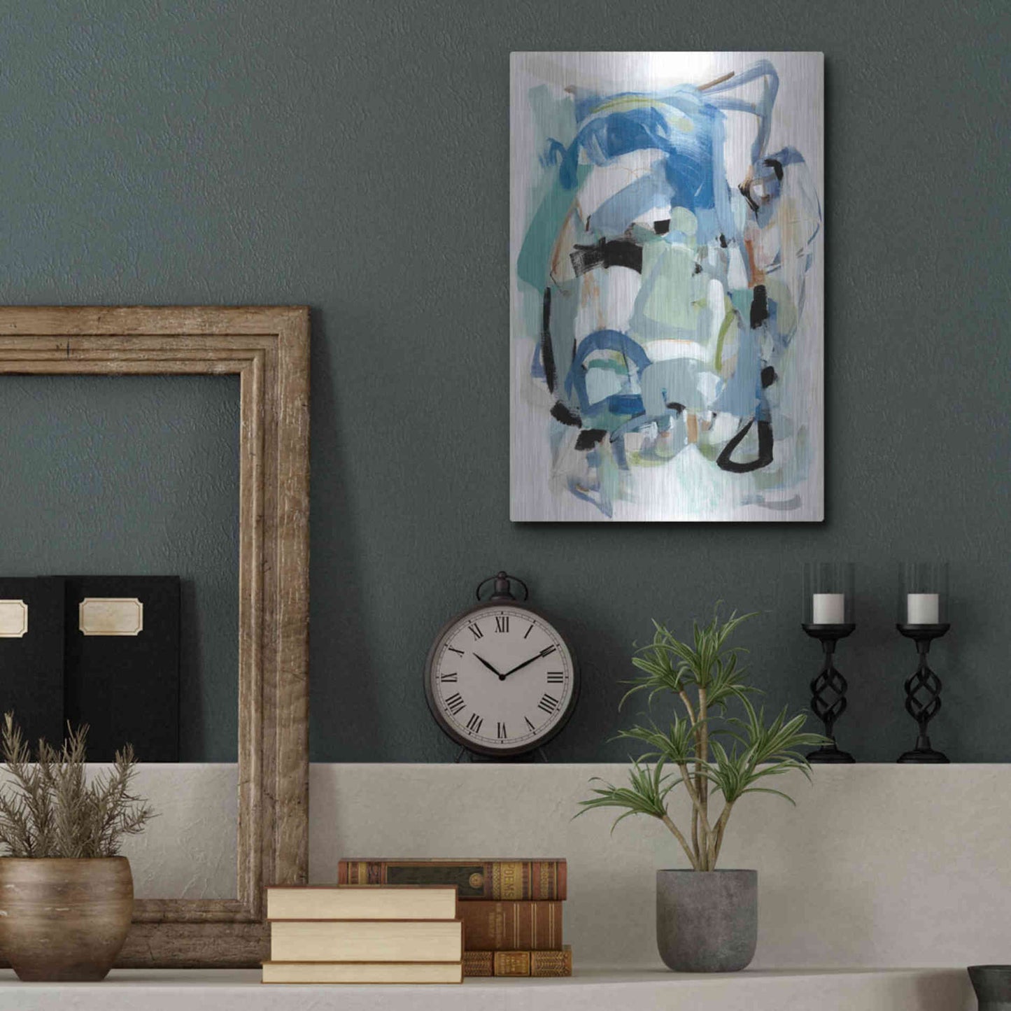 Luxe Metal Art 'Fall IV' by Christina Long, Metal Wall Art,12x16