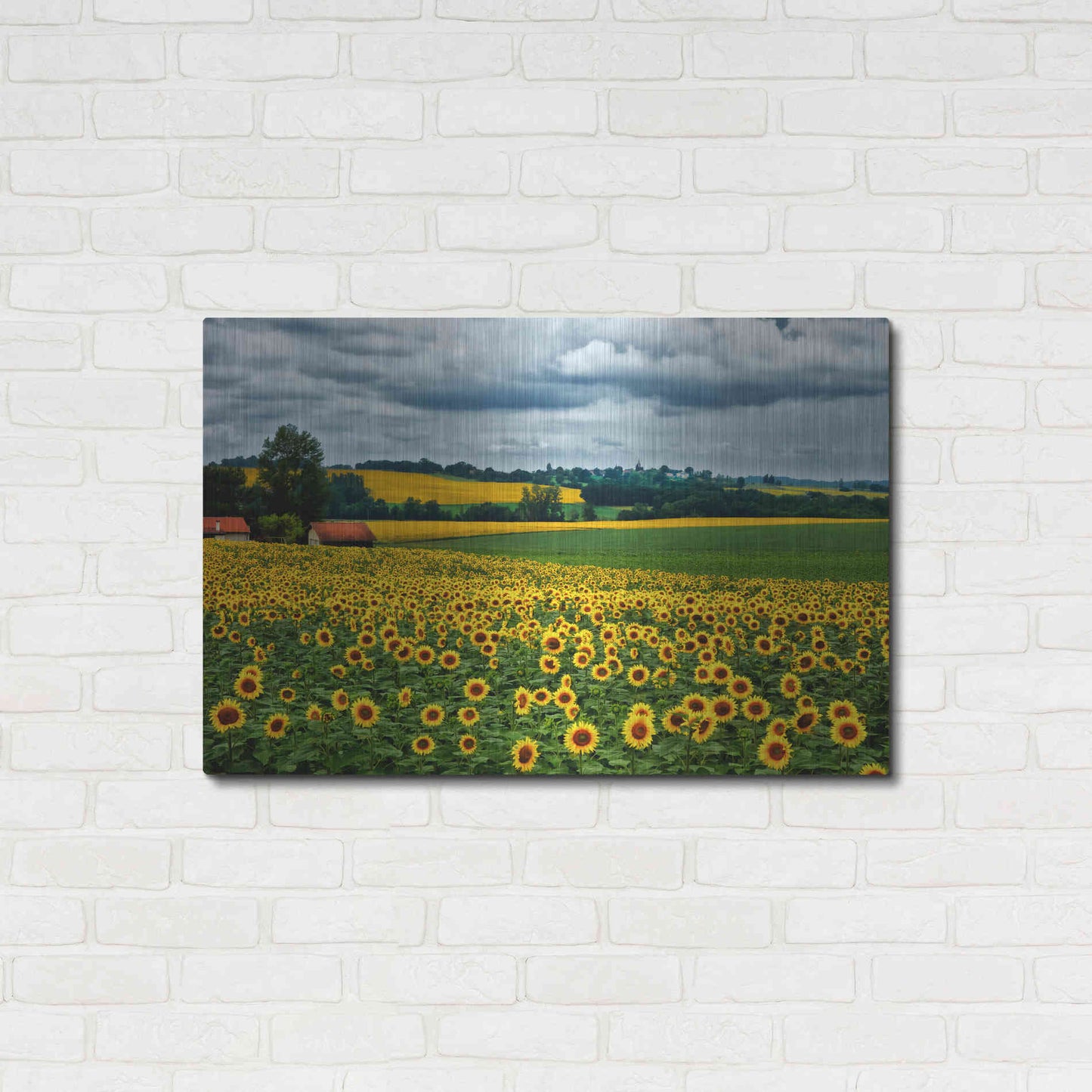 Luxe Metal Art 'Pastoral Countryside IV' by Colby Chester, Metal Wall Art,36x24