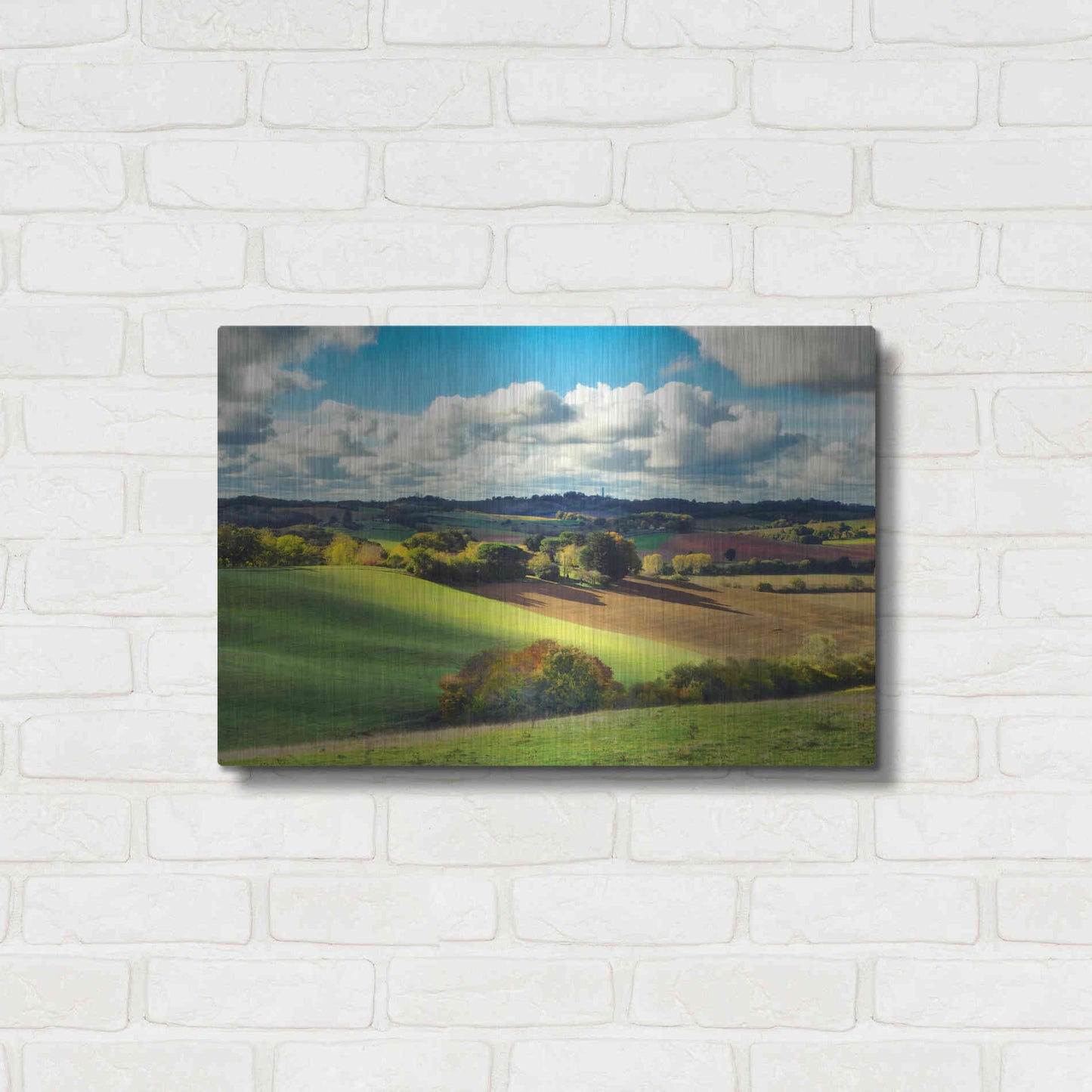 Luxe Metal Art 'Pastoral Countryside III' by Colby Chester, Metal Wall Art,24x16