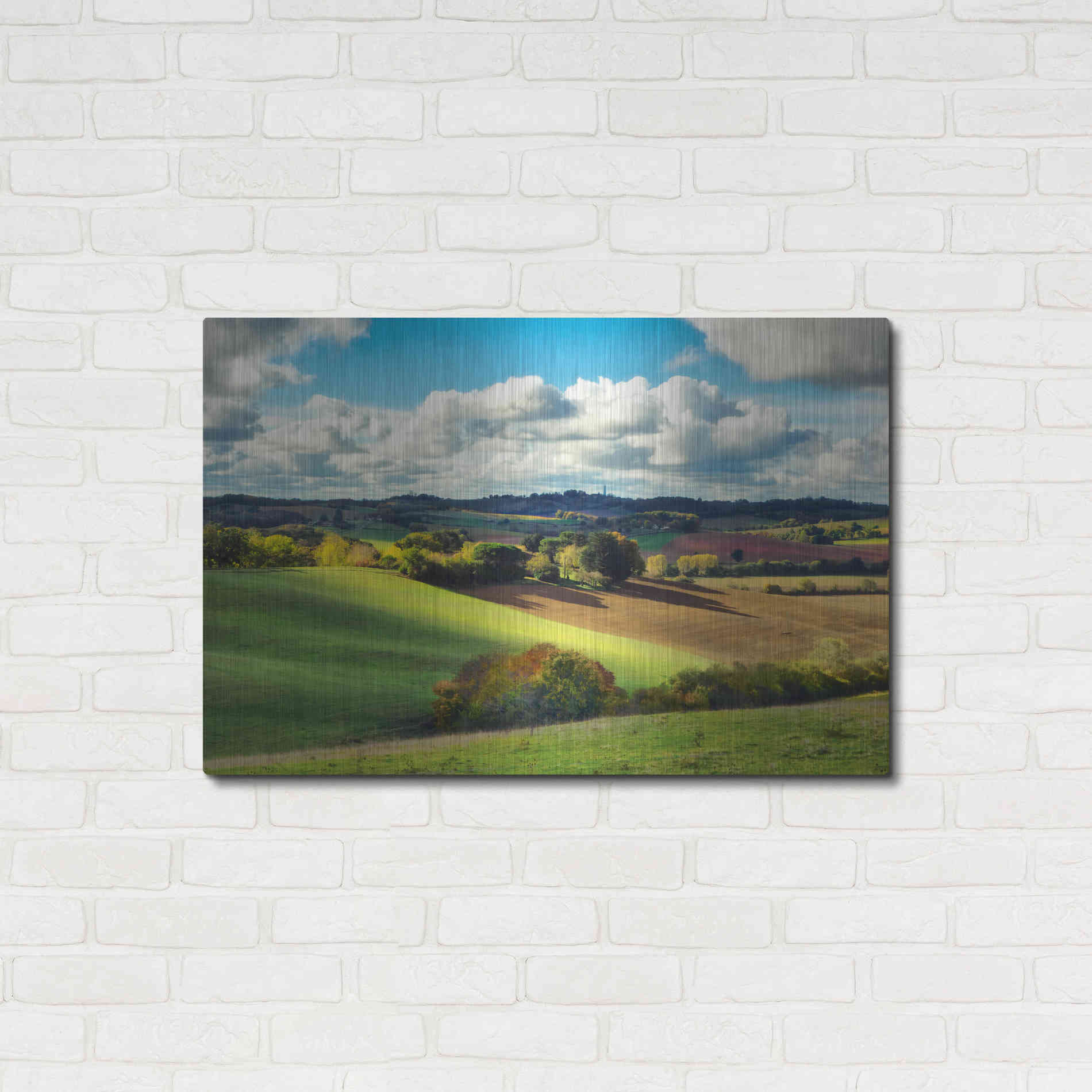 Luxe Metal Art 'Pastoral Countryside III' by Colby Chester, Metal Wall Art,36x24