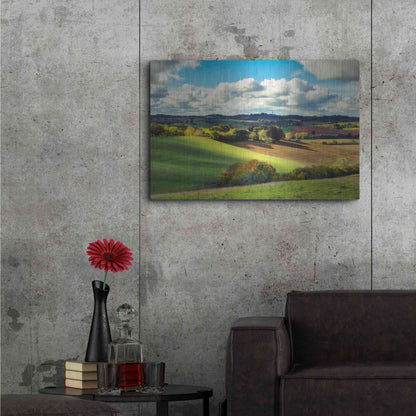 Luxe Metal Art 'Pastoral Countryside III' by Colby Chester, Metal Wall Art,36x24