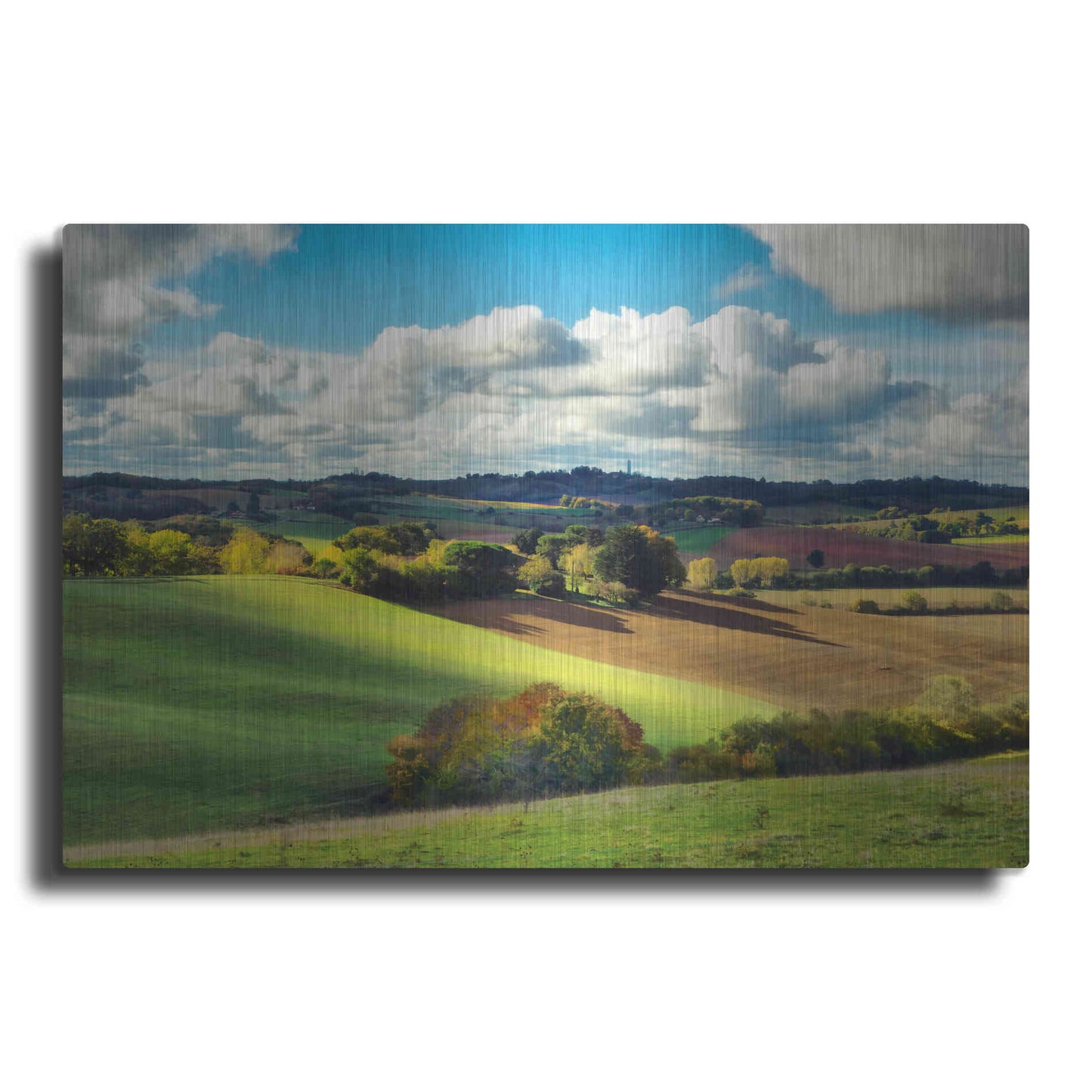 Luxe Metal Art 'Pastoral Countryside III' by Colby Chester, Metal Wall Art