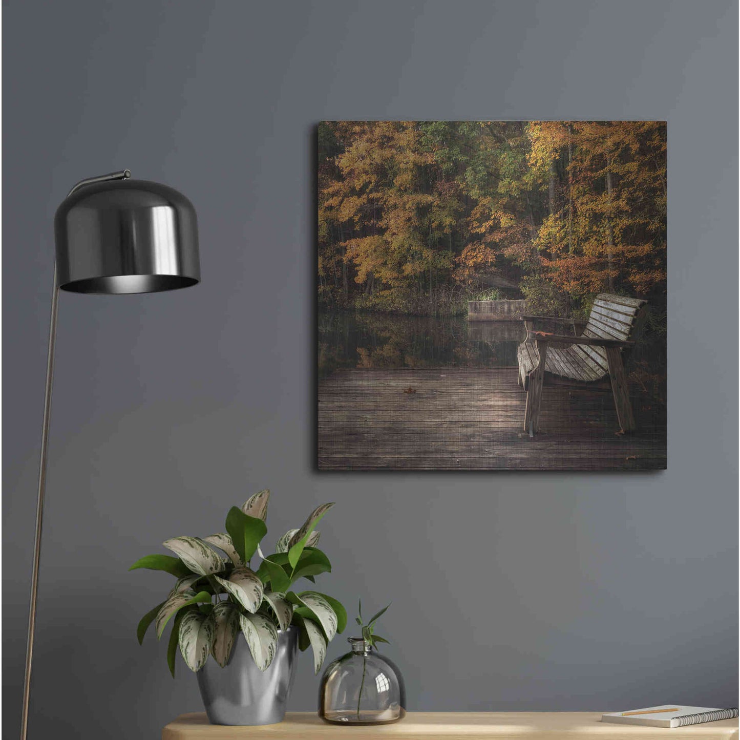 Luxe Metal Art 'Autumn Rest' by Danny Head, Metal Wall Art,24x24