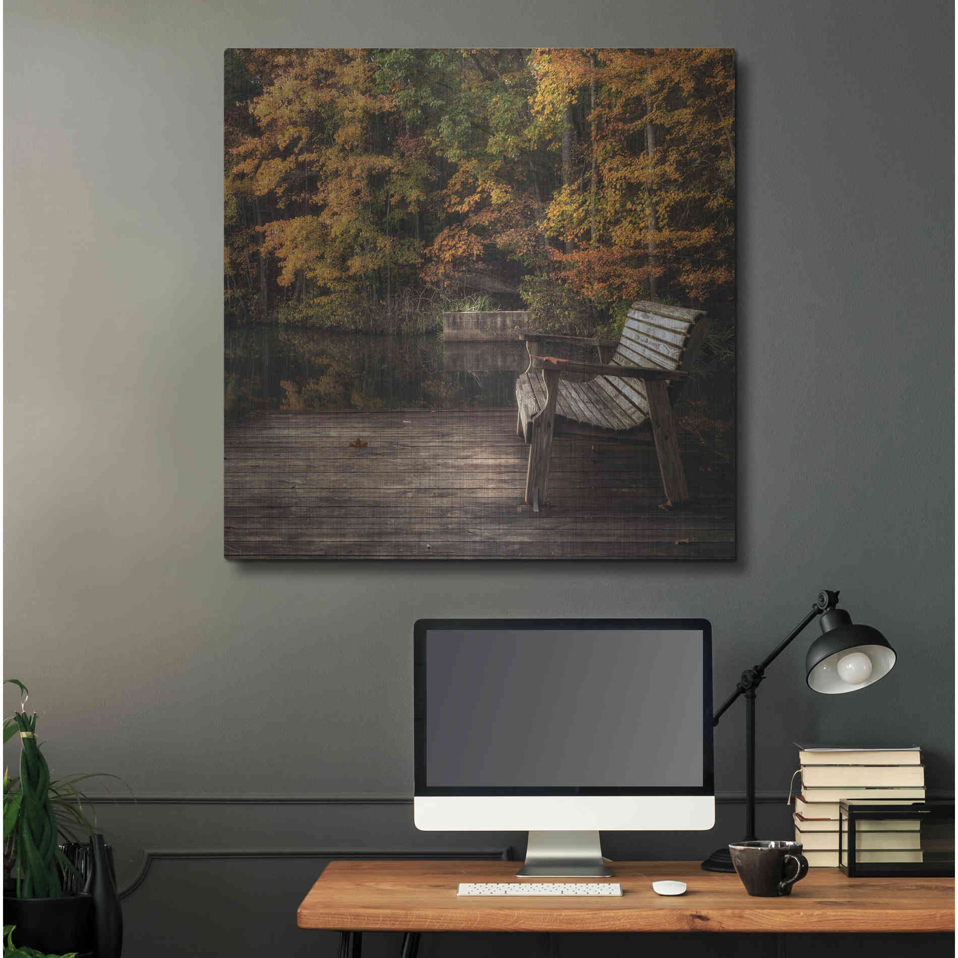 Luxe Metal Art 'Autumn Rest' by Danny Head, Metal Wall Art,36x36