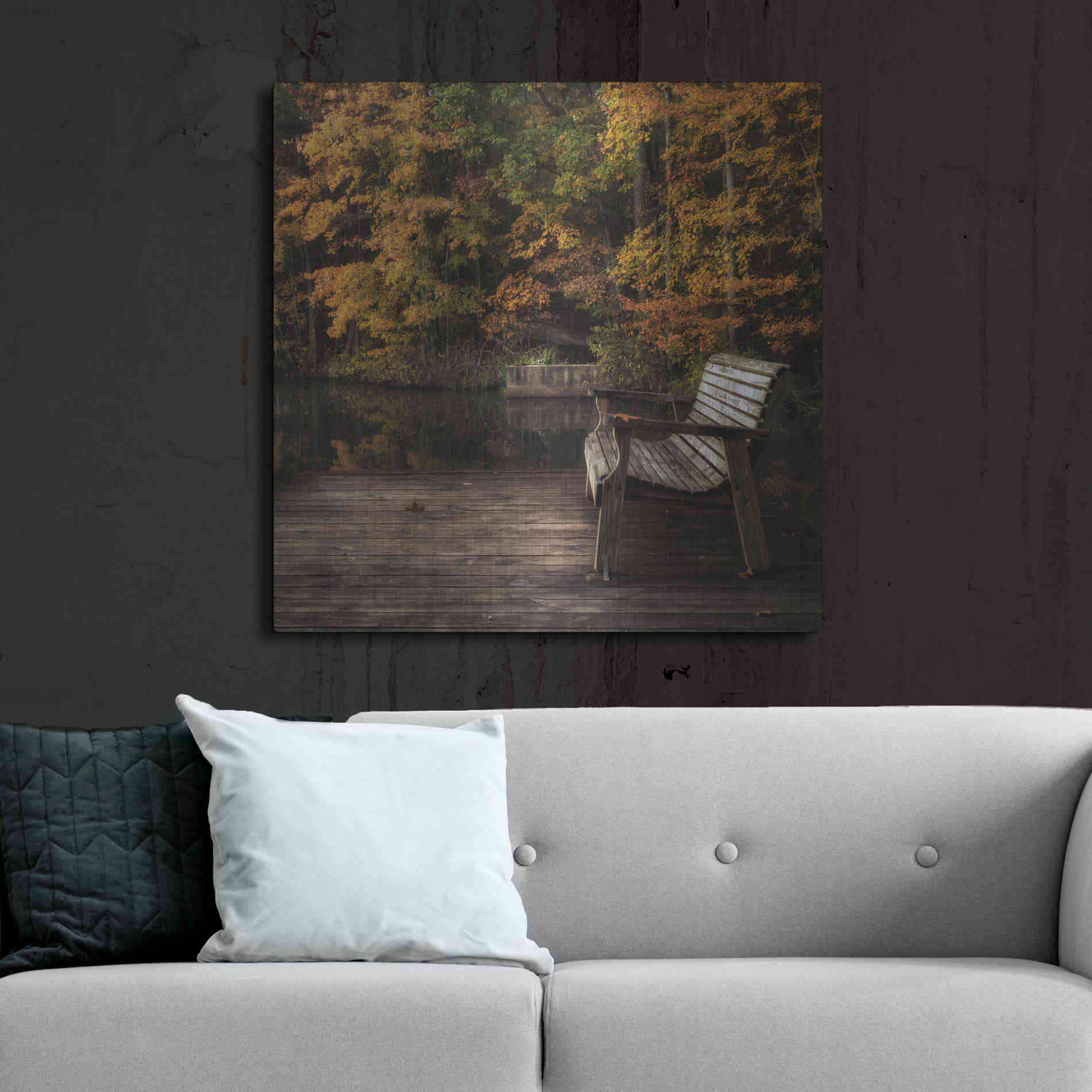 Luxe Metal Art 'Autumn Rest' by Danny Head, Metal Wall Art,36x36