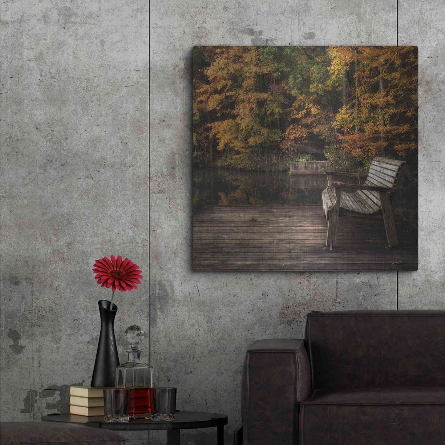 Luxe Metal Art 'Autumn Rest' by Danny Head, Metal Wall Art,36x36