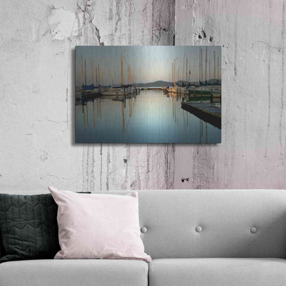 Luxe Metal Art 'Marina Sundown II' by Danny Head, Metal Wall Art,36x24