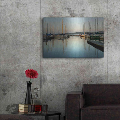 Luxe Metal Art 'Marina Sundown II' by Danny Head, Metal Wall Art,36x24