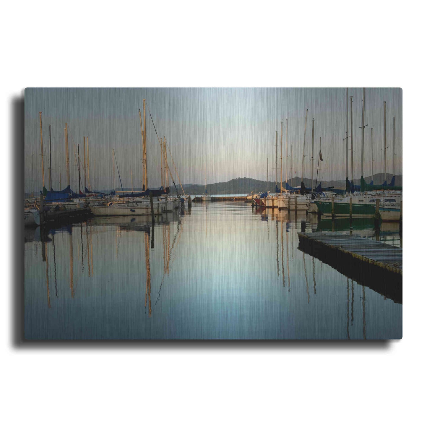 Luxe Metal Art 'Marina Sundown II' by Danny Head, Metal Wall Art