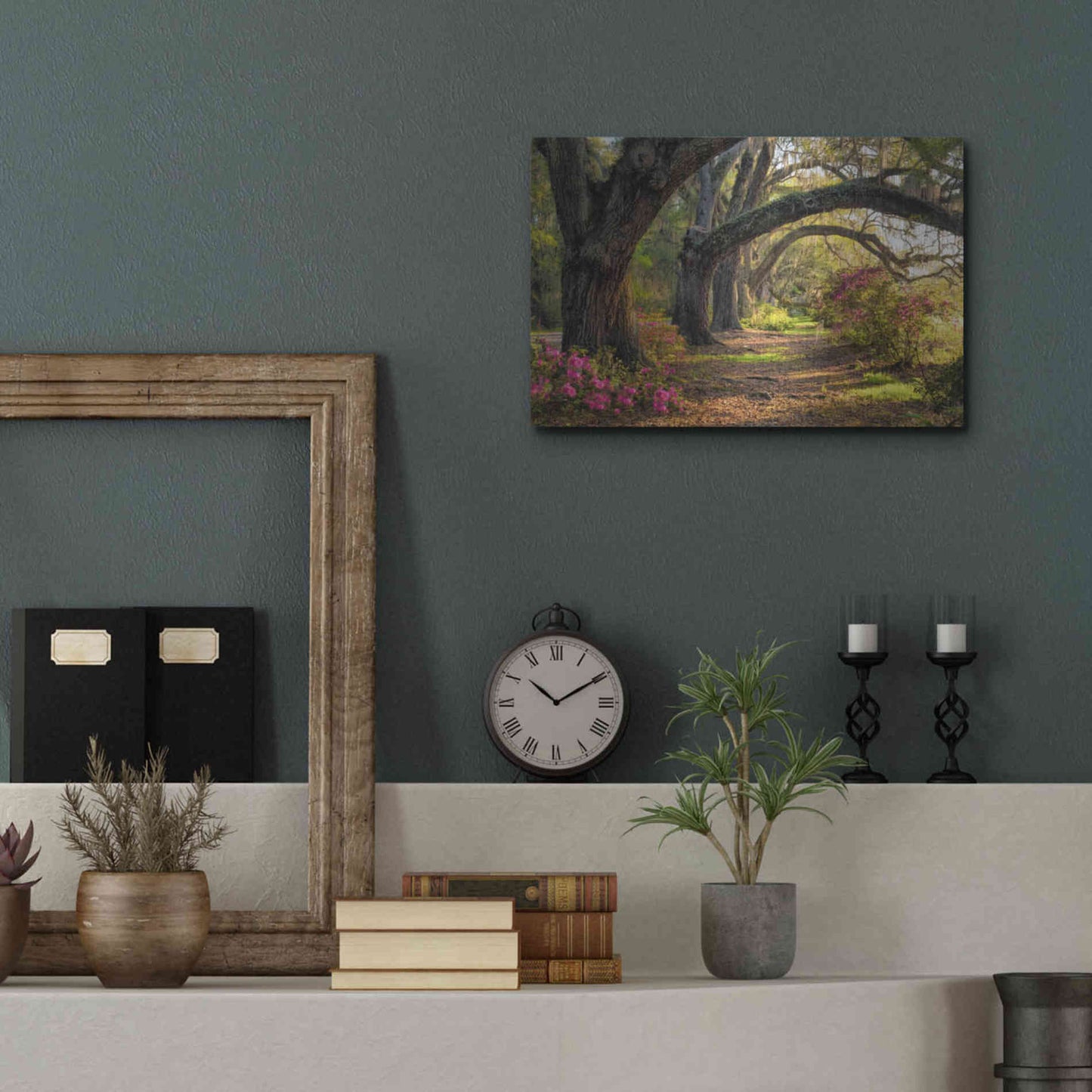 Luxe Metal Art 'Under the Live Oaks I' by Danny Head, Metal Wall Art,16x12