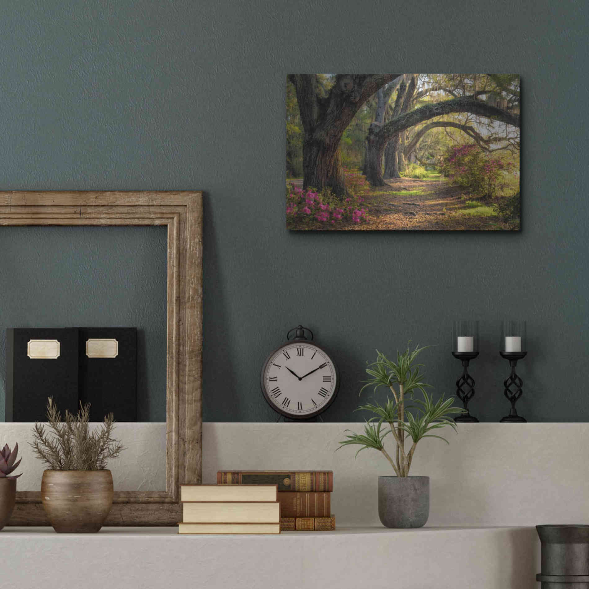 Luxe Metal Art 'Under the Live Oaks I' by Danny Head, Metal Wall Art,16x12