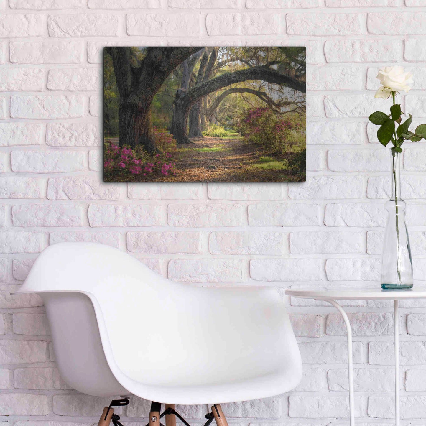 Luxe Metal Art 'Under the Live Oaks I' by Danny Head, Metal Wall Art,24x16