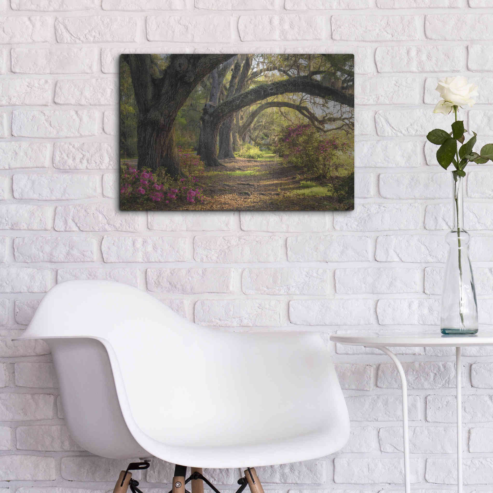 Luxe Metal Art 'Under the Live Oaks I' by Danny Head, Metal Wall Art,24x16