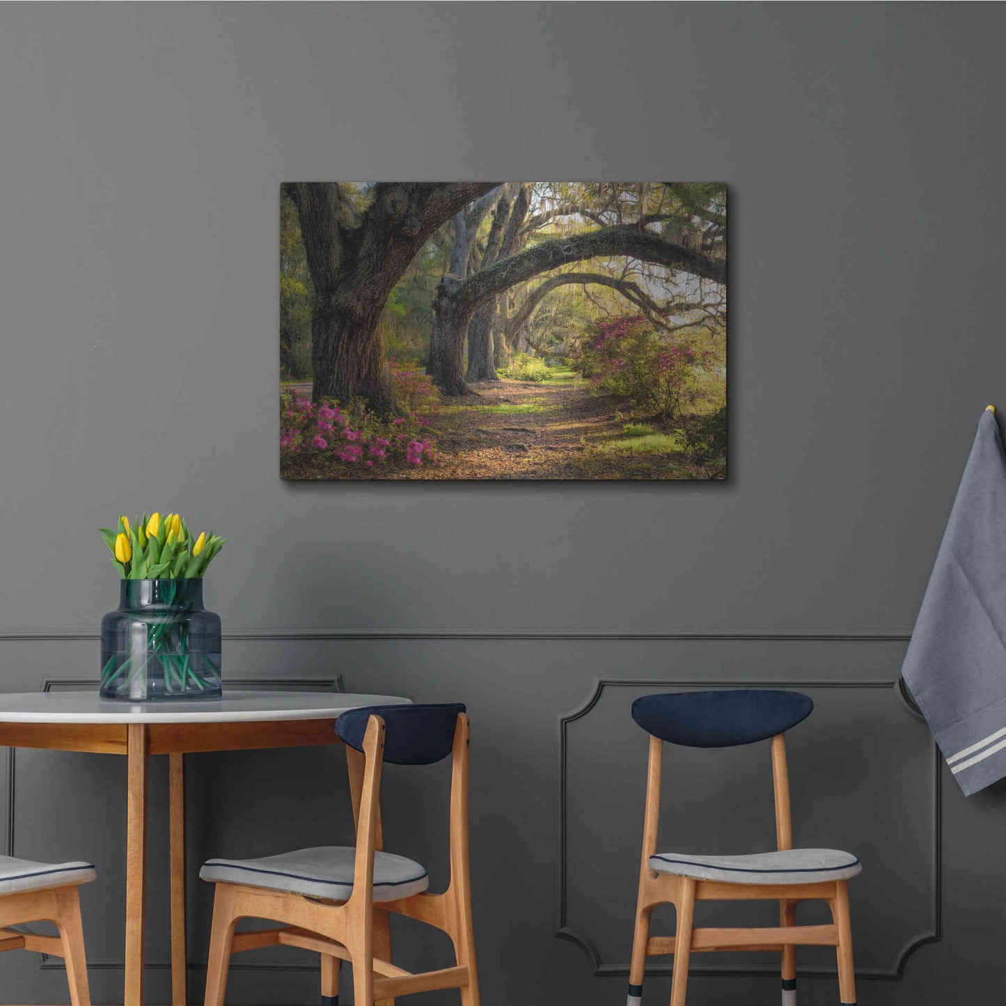 Luxe Metal Art 'Under the Live Oaks I' by Danny Head, Metal Wall Art,36x24