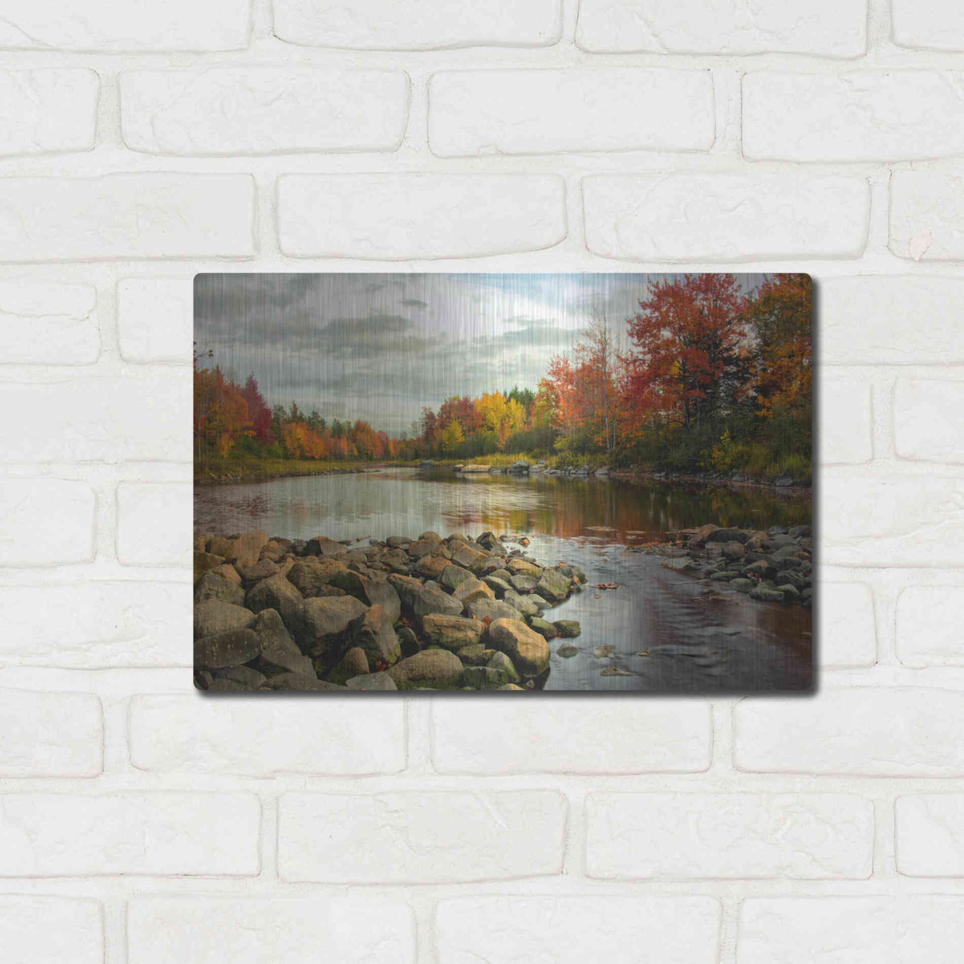 Luxe Metal Art 'Northeast Creek' by Danny Head, Metal Wall Art,16x12