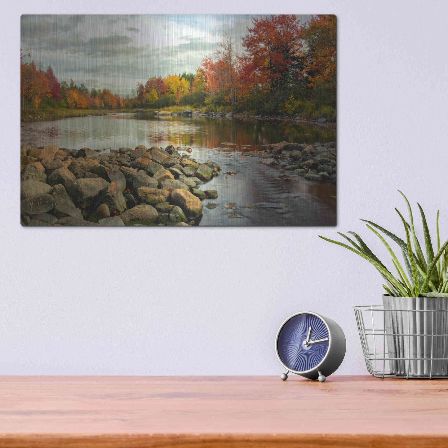 Luxe Metal Art 'Northeast Creek' by Danny Head, Metal Wall Art,16x12
