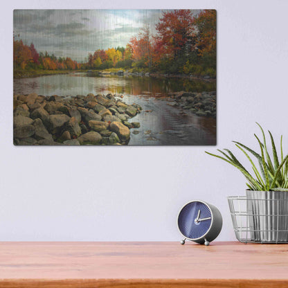Luxe Metal Art 'Northeast Creek' by Danny Head, Metal Wall Art,16x12
