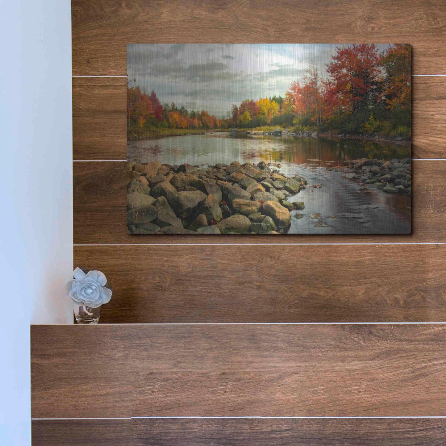 Luxe Metal Art 'Northeast Creek' by Danny Head, Metal Wall Art,16x12