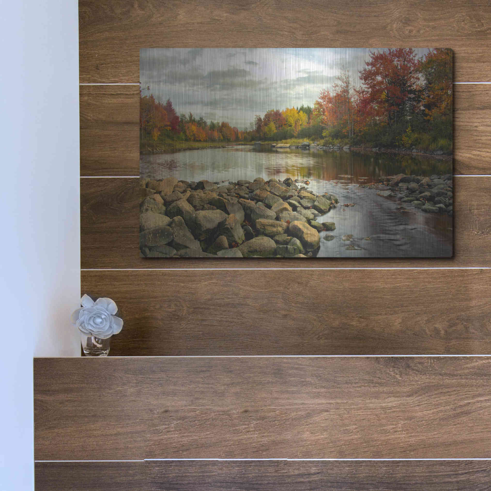 Luxe Metal Art 'Northeast Creek' by Danny Head, Metal Wall Art,16x12