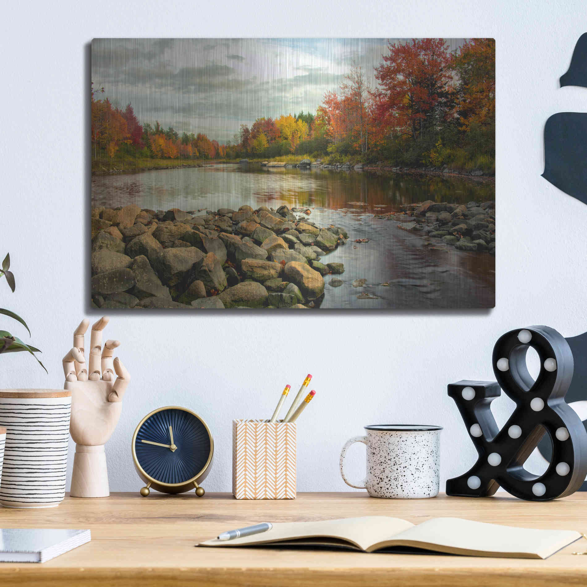 Luxe Metal Art 'Northeast Creek' by Danny Head, Metal Wall Art,16x12