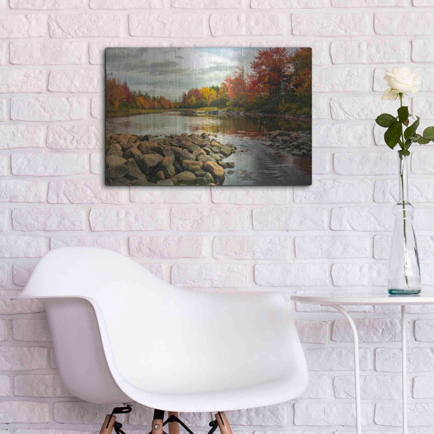Luxe Metal Art 'Northeast Creek' by Danny Head, Metal Wall Art,24x16