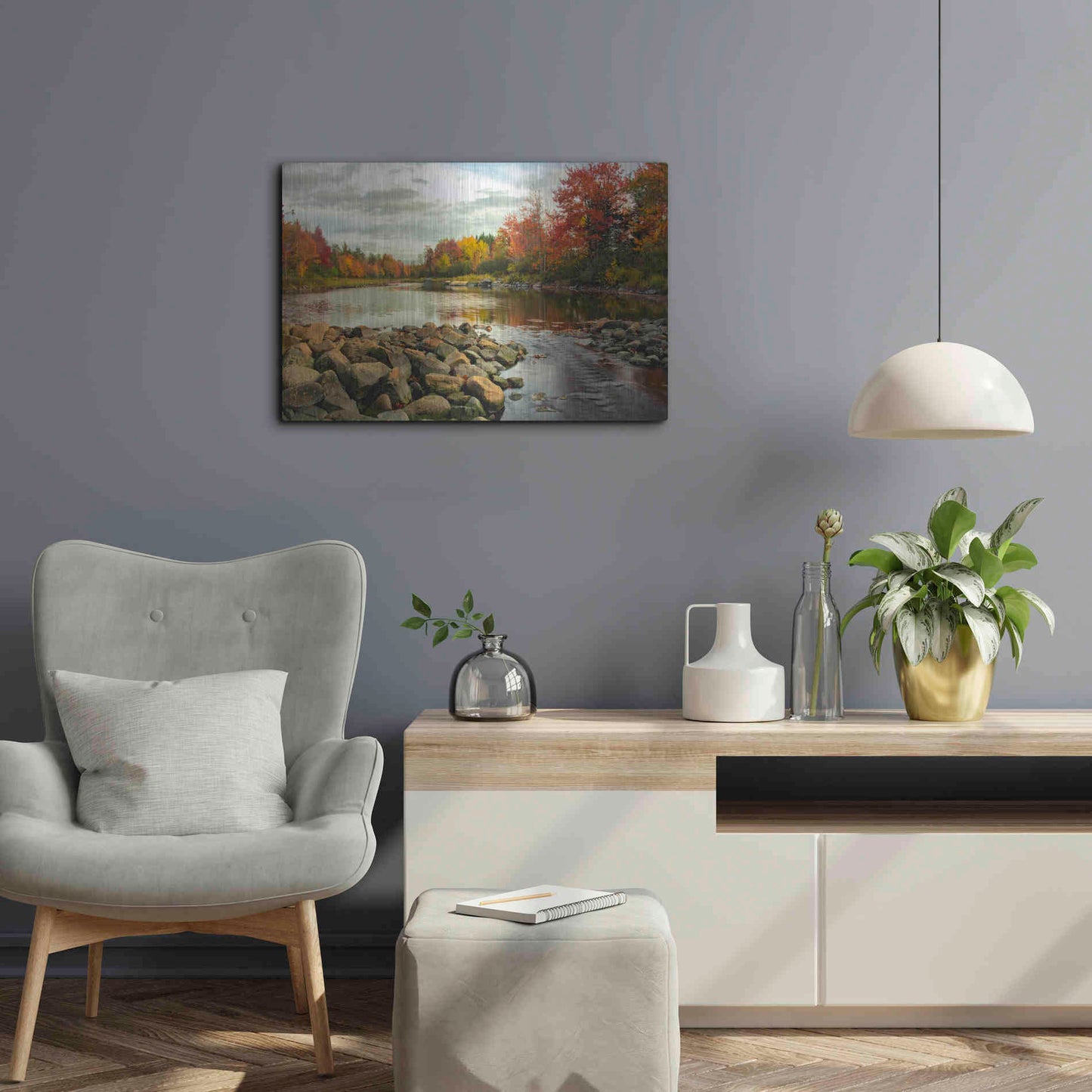 Luxe Metal Art 'Northeast Creek' by Danny Head, Metal Wall Art,24x16