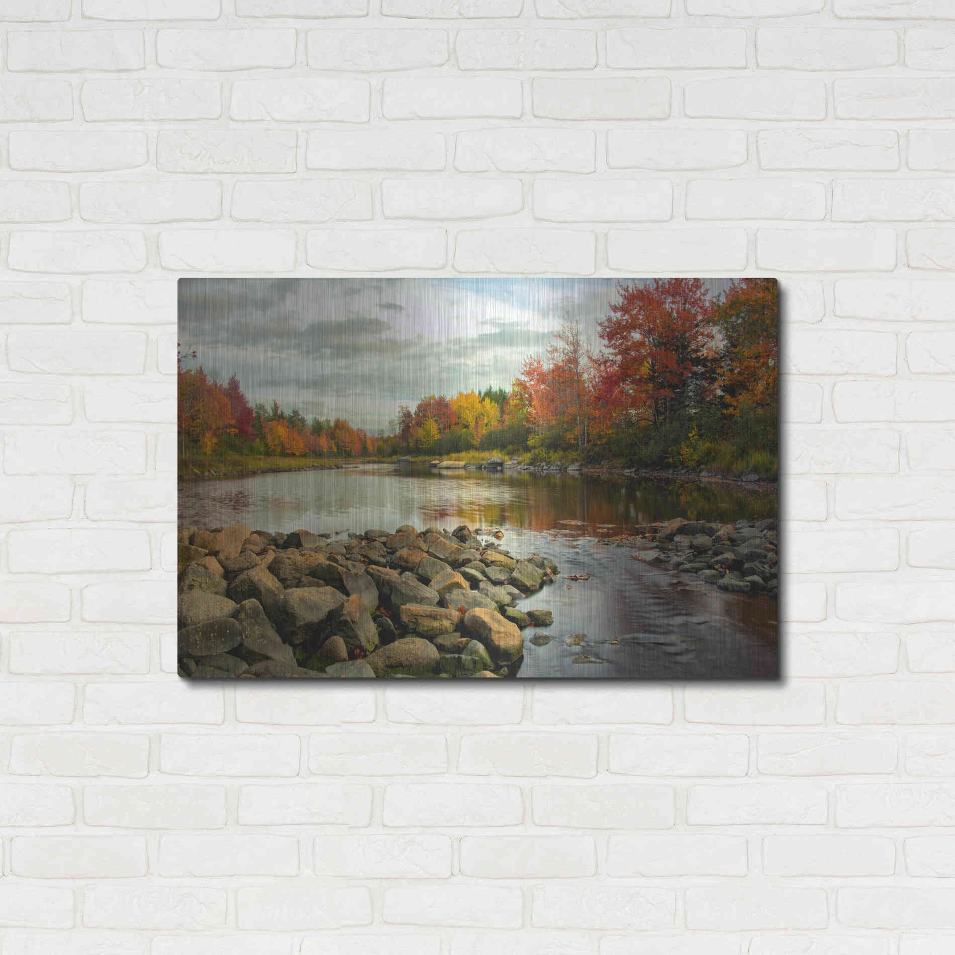 Luxe Metal Art 'Northeast Creek' by Danny Head, Metal Wall Art,36x24