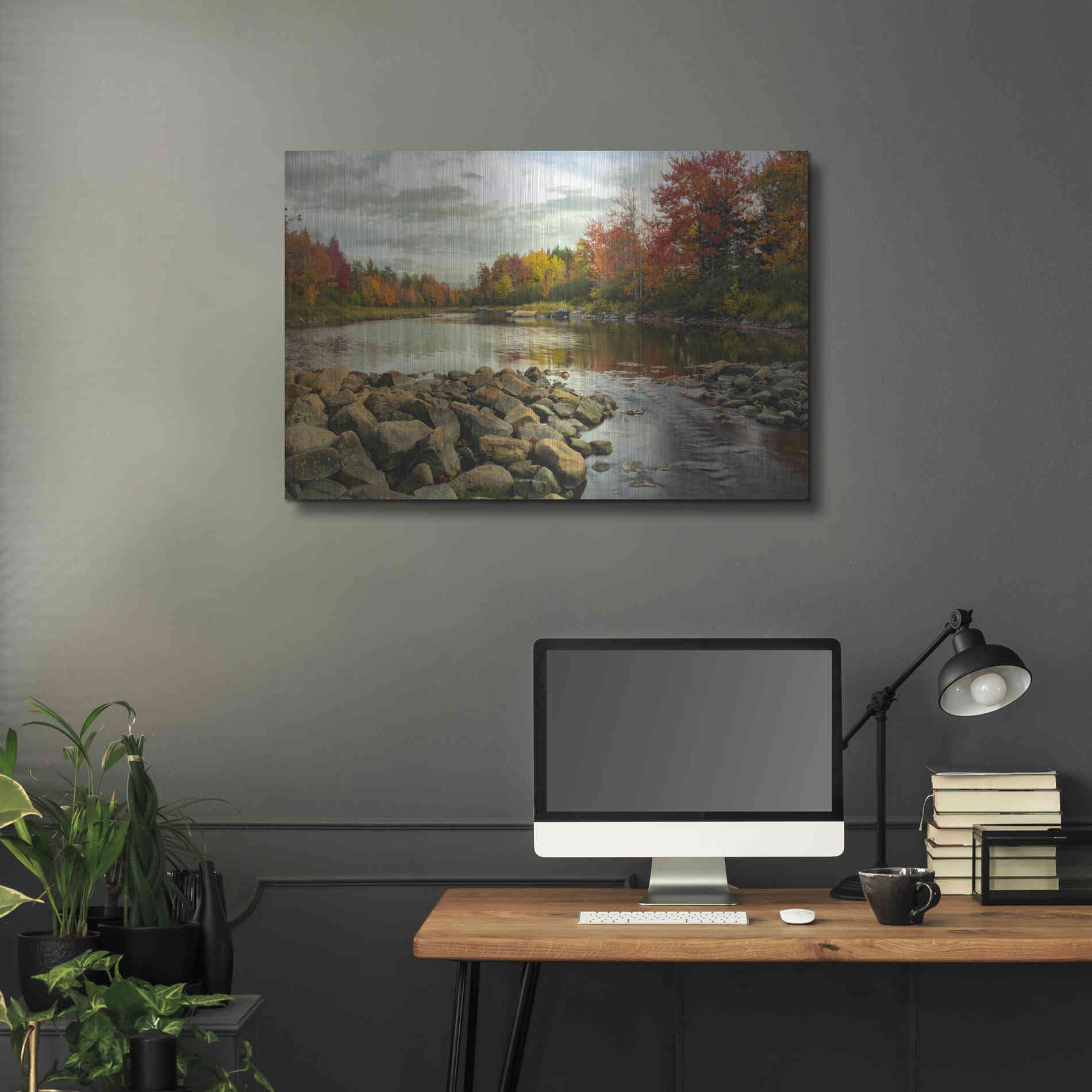 Luxe Metal Art 'Northeast Creek' by Danny Head, Metal Wall Art,36x24