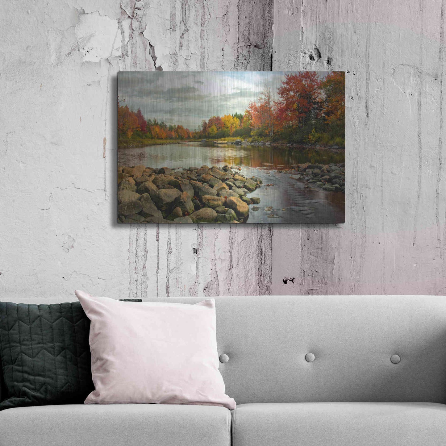 Luxe Metal Art 'Northeast Creek' by Danny Head, Metal Wall Art,36x24