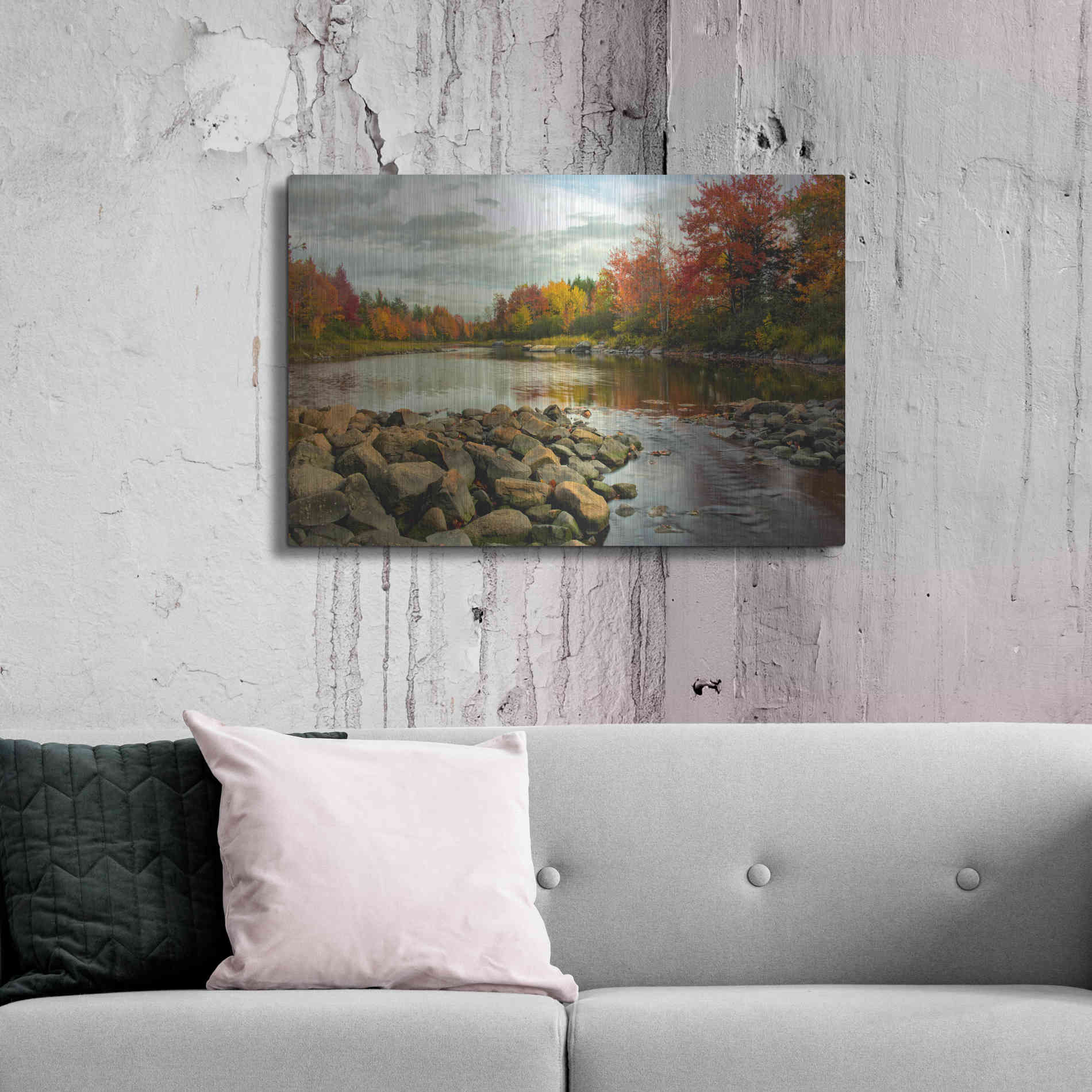Luxe Metal Art 'Northeast Creek' by Danny Head, Metal Wall Art,36x24