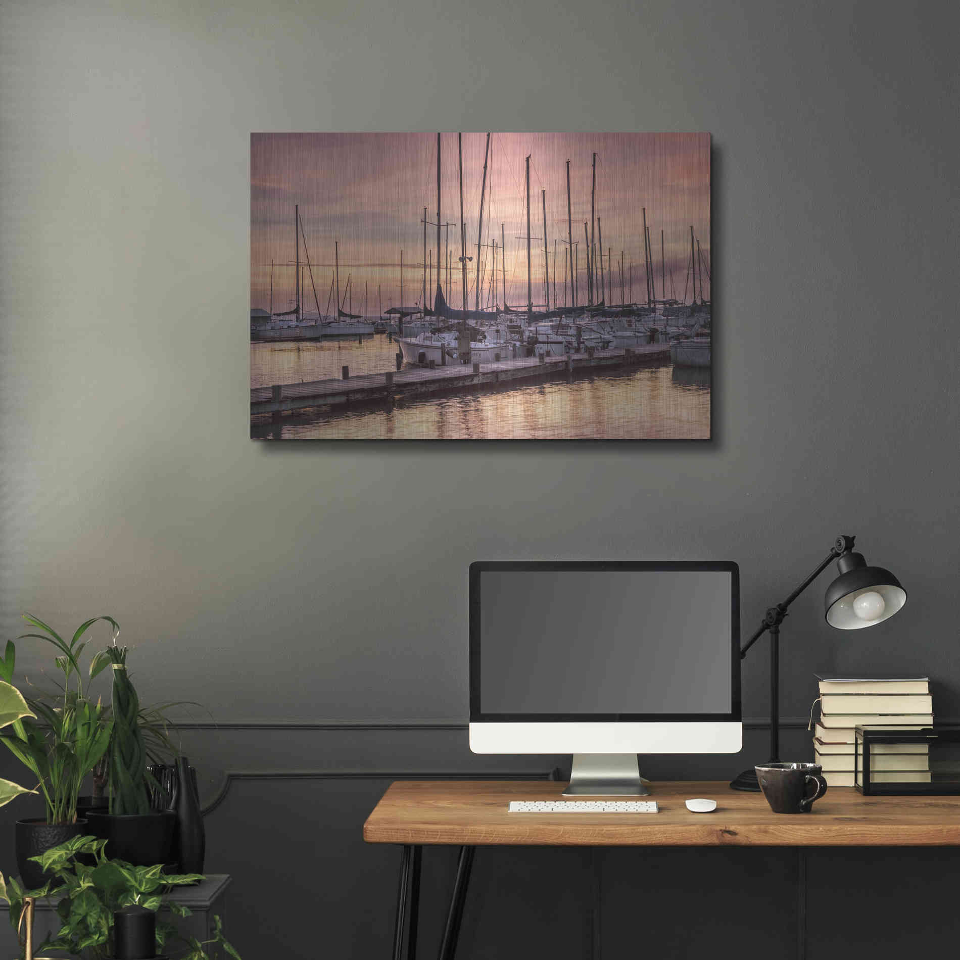 Luxe Metal Art 'Set to Sail' by Danny Head, Metal Wall Art,36x24