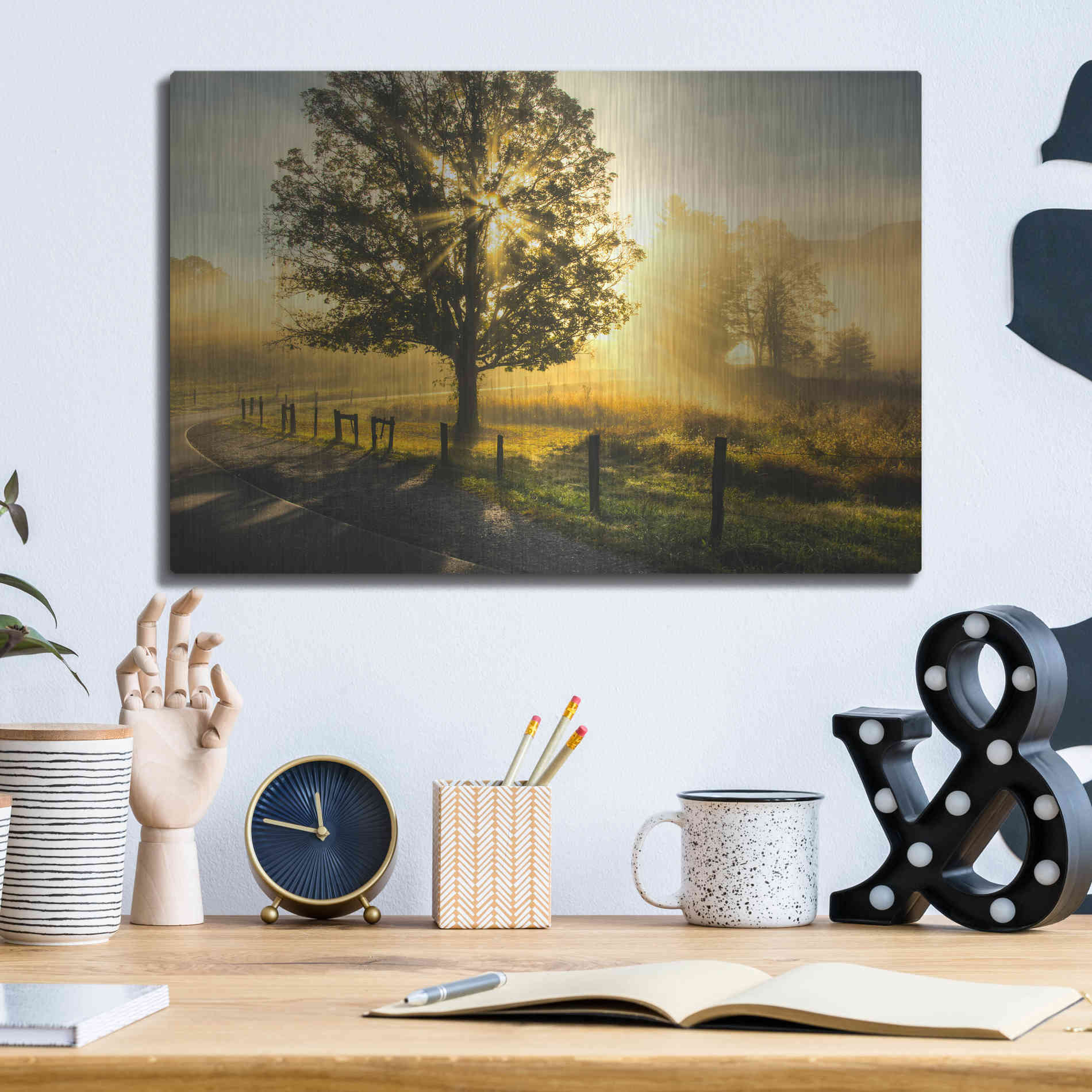 Luxe Metal Art 'Wake Up Call' by Danny Head, Metal Wall Art,16x12