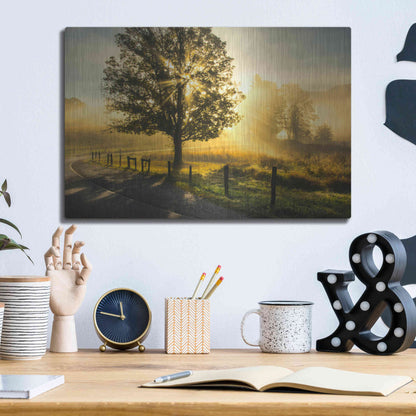 Luxe Metal Art 'Wake Up Call' by Danny Head, Metal Wall Art,16x12