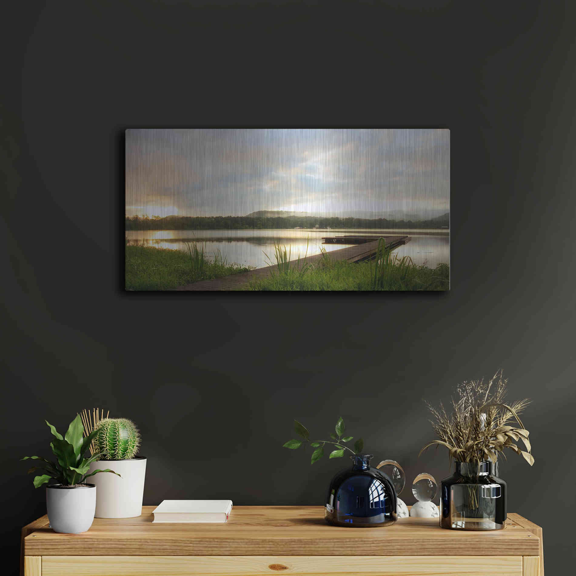 Luxe Metal Art 'Studio View' by Danny Head, Metal Wall Art,24x12