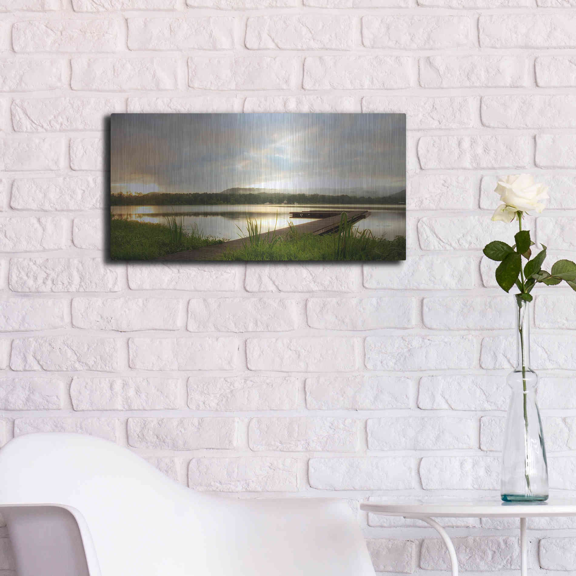 Luxe Metal Art 'Studio View' by Danny Head, Metal Wall Art,24x12