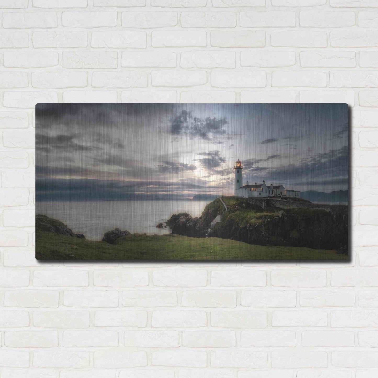 Luxe Metal Art 'Lighthouse Panorama' by Danny Head, Metal Wall Art,48x24