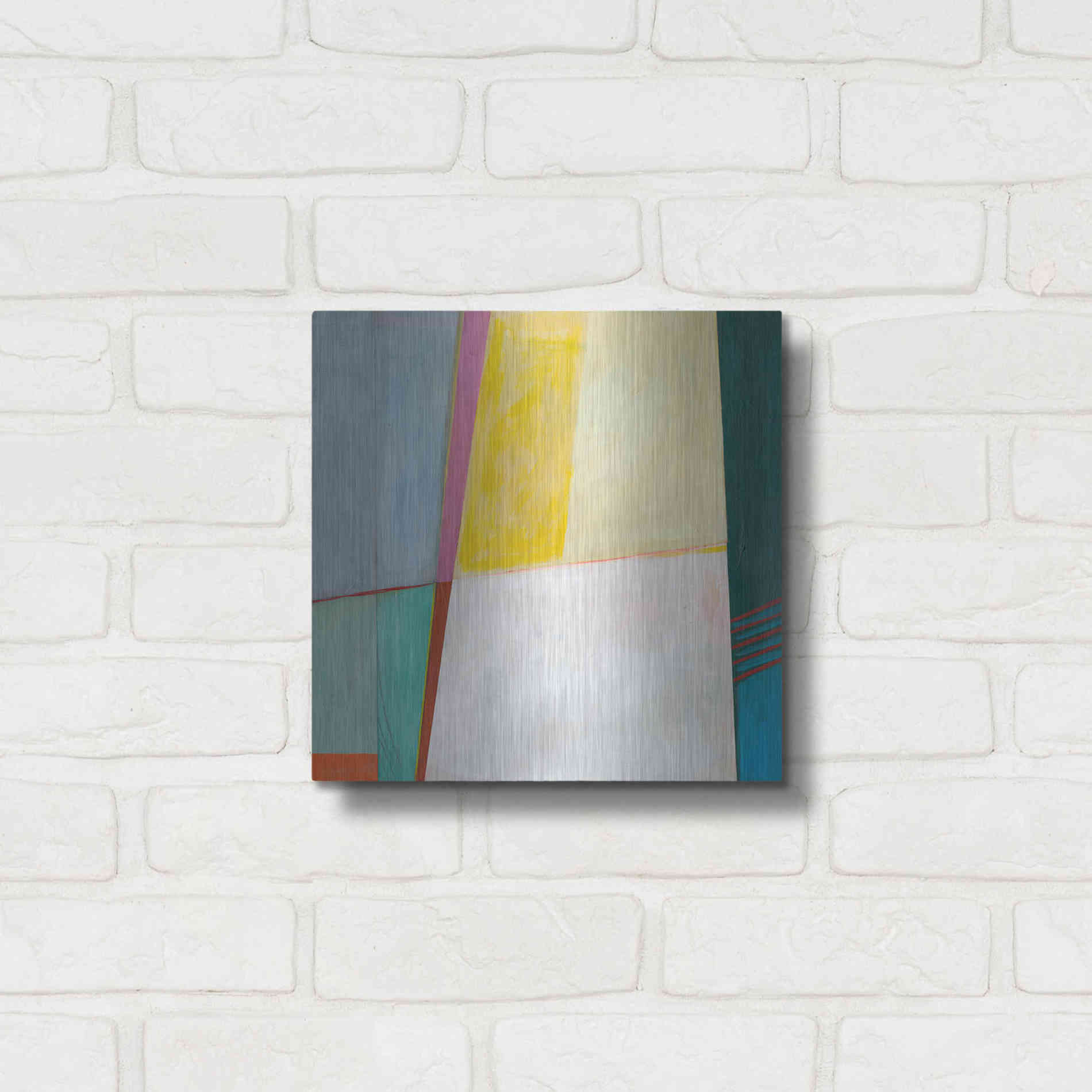 Luxe Metal Art 'Solidity I' by Jodi Fuchs, Metal Wall Art,12x12