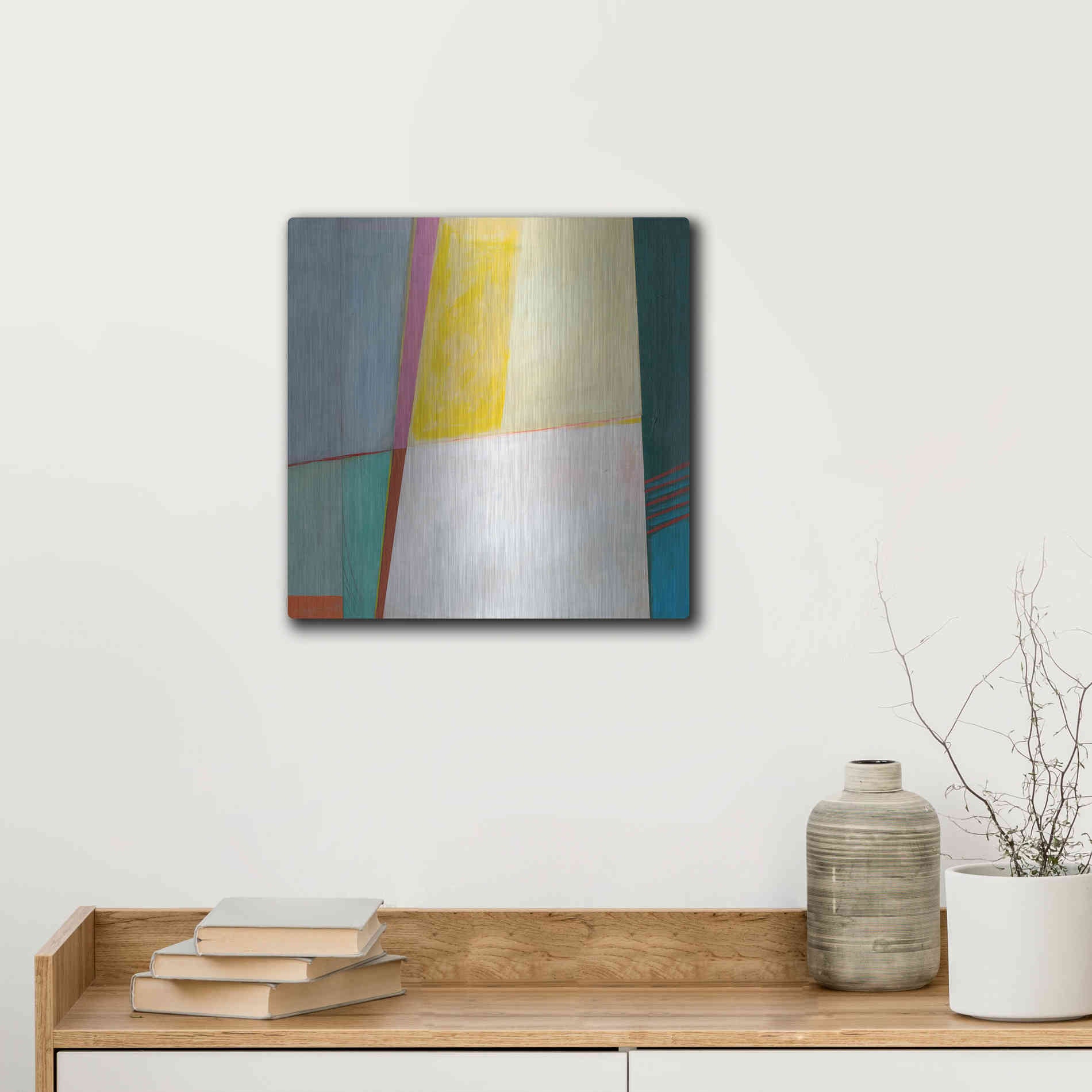 Luxe Metal Art 'Solidity I' by Jodi Fuchs, Metal Wall Art,12x12