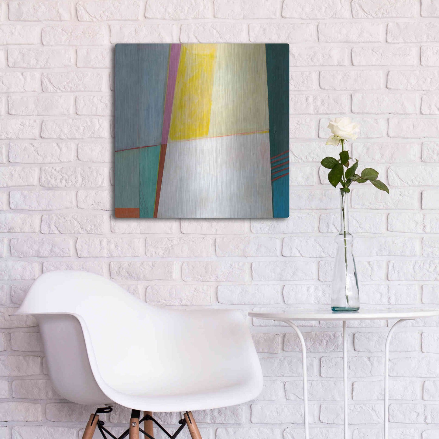 Luxe Metal Art 'Solidity I' by Jodi Fuchs, Metal Wall Art,24x24