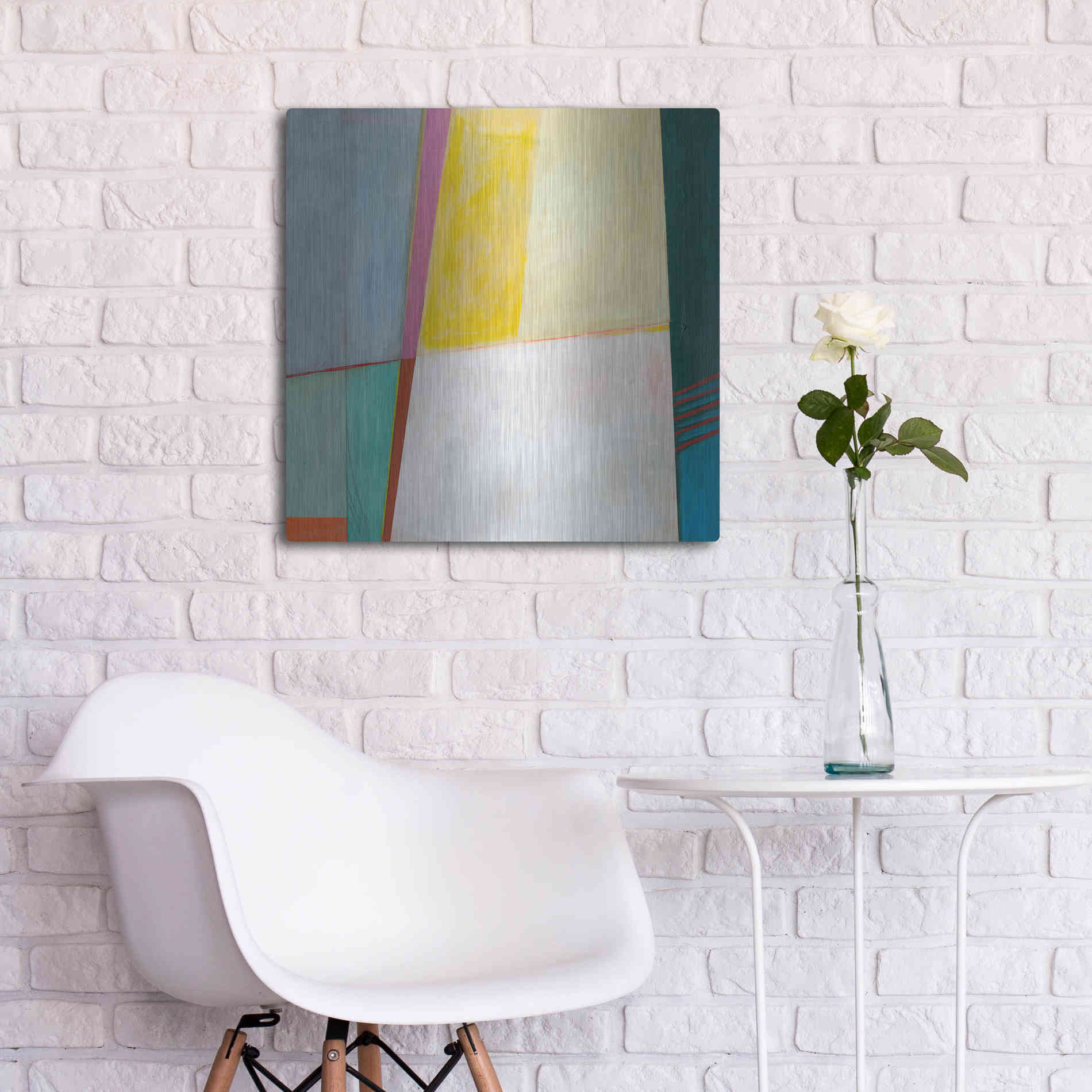 Luxe Metal Art 'Solidity I' by Jodi Fuchs, Metal Wall Art,24x24