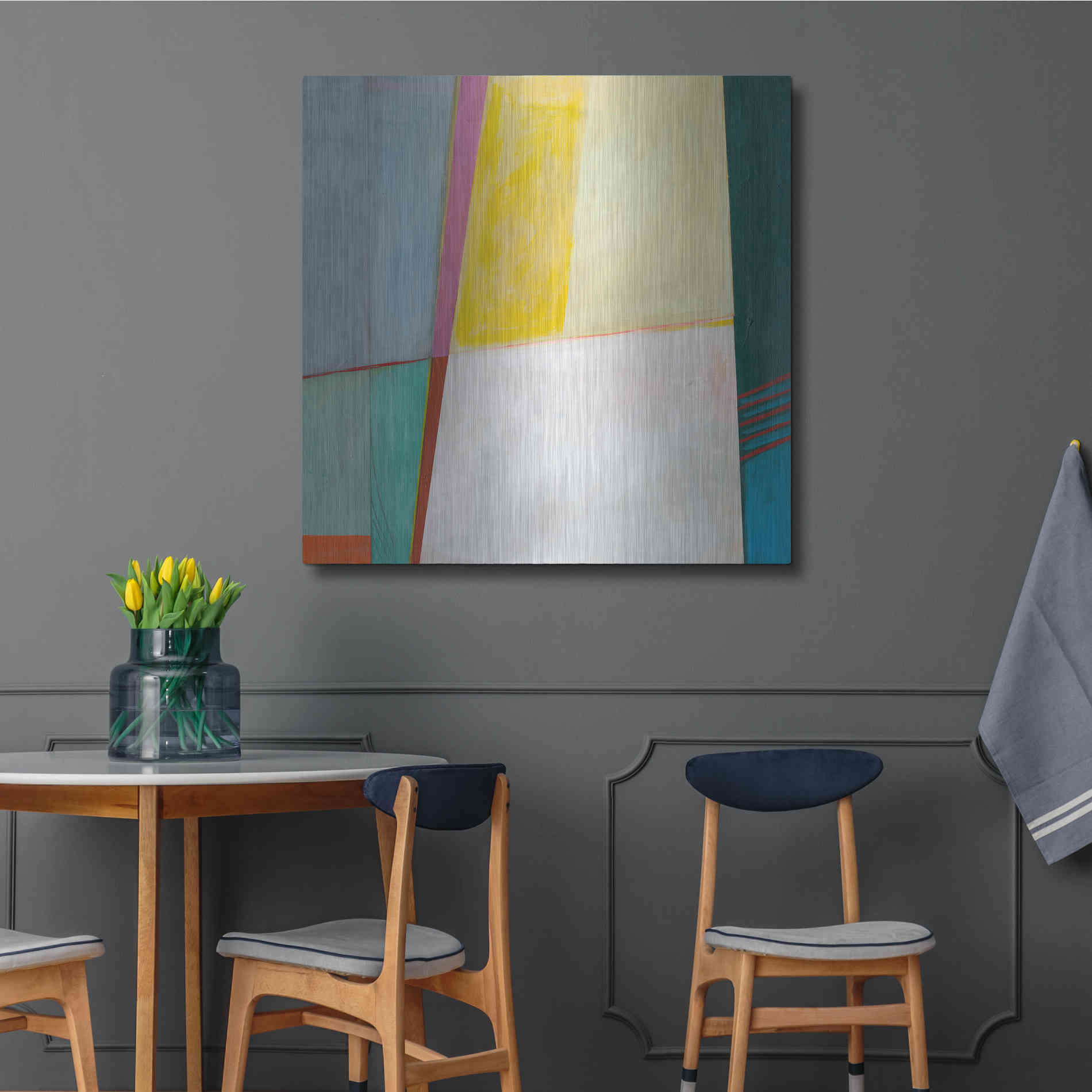 Luxe Metal Art 'Solidity I' by Jodi Fuchs, Metal Wall Art,36x36