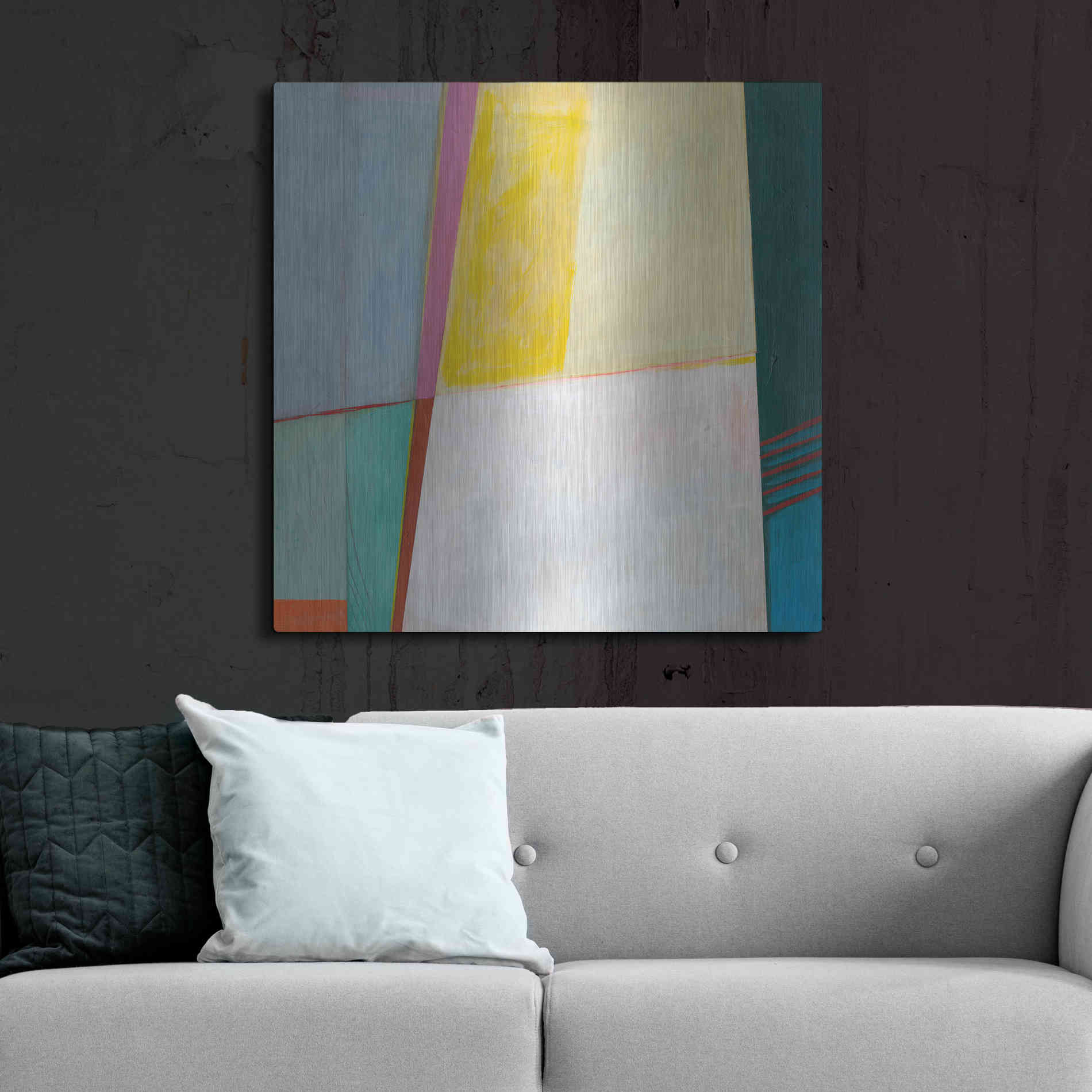 Luxe Metal Art 'Solidity I' by Jodi Fuchs, Metal Wall Art,36x36