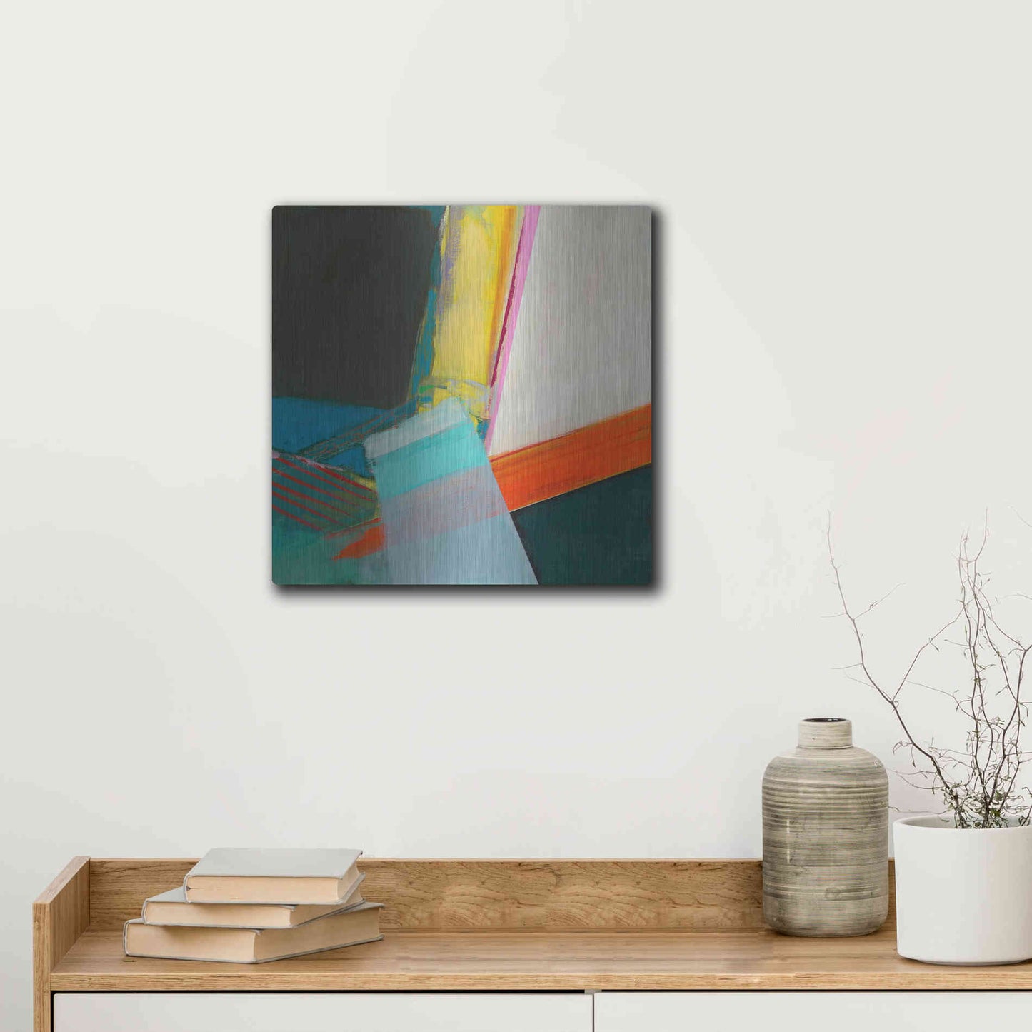 Luxe Metal Art 'Solidity II' by Jodi Fuchs, Metal Wall Art,12x12