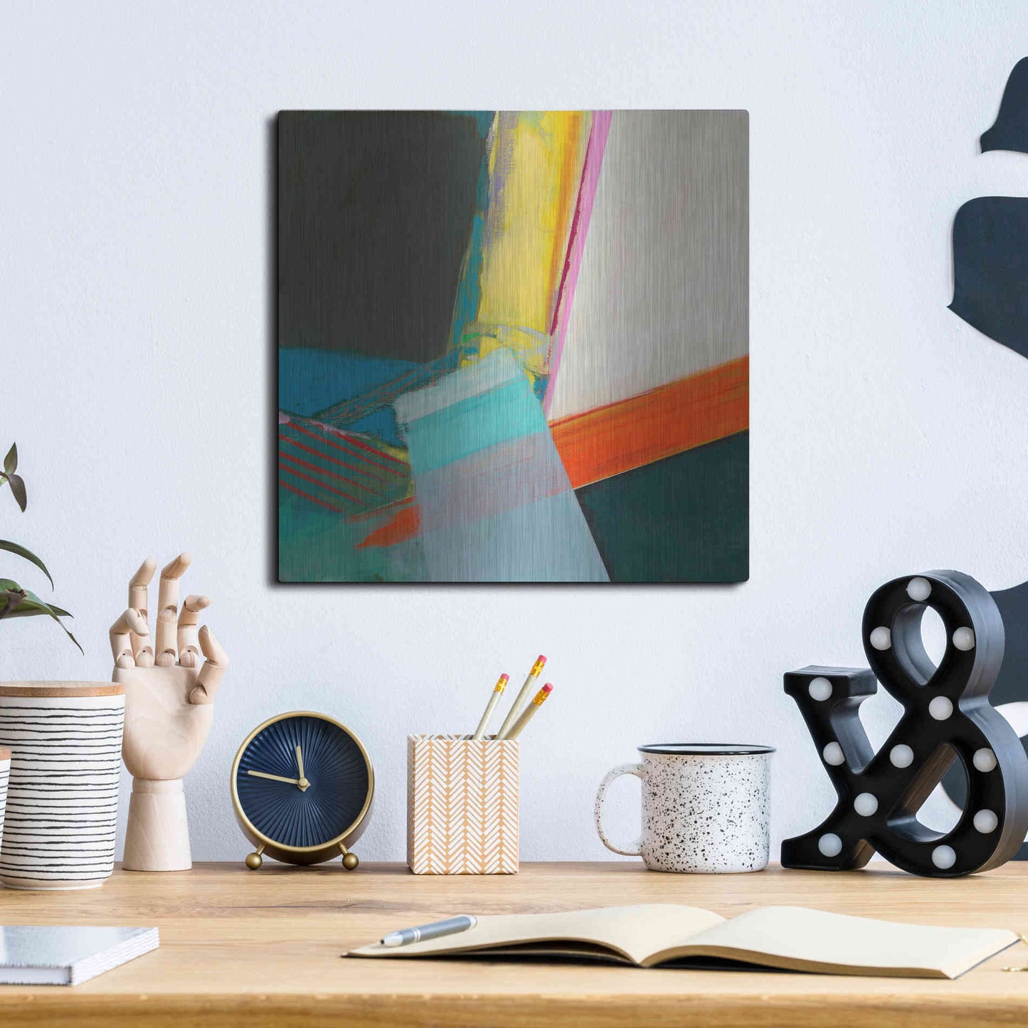 Luxe Metal Art 'Solidity II' by Jodi Fuchs, Metal Wall Art,12x12