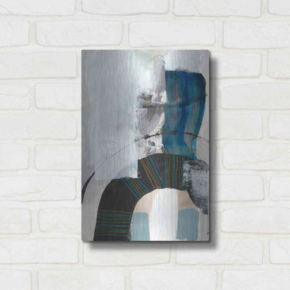 Luxe Metal Art 'Kabuki I' by Jodi Fuchs, Metal Wall Art,12x16