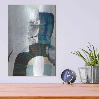 Luxe Metal Art 'Kabuki I' by Jodi Fuchs, Metal Wall Art,12x16