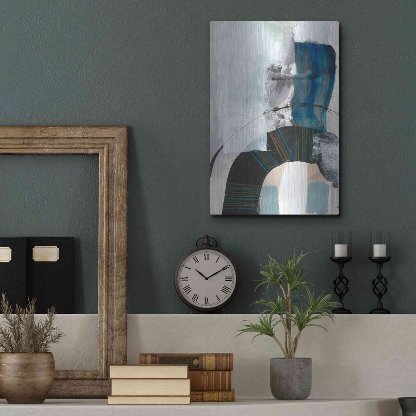 Luxe Metal Art 'Kabuki I' by Jodi Fuchs, Metal Wall Art,12x16