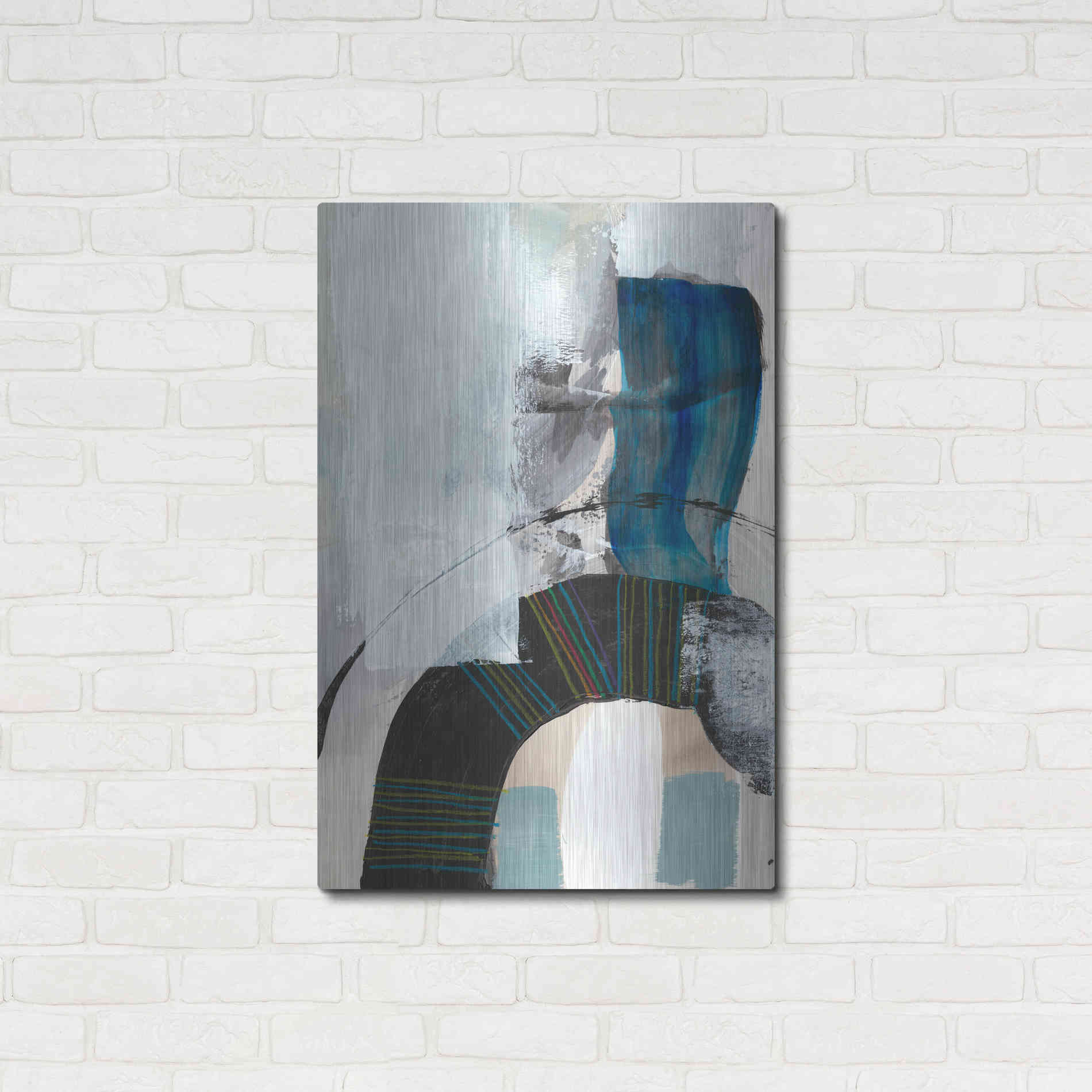 Luxe Metal Art 'Kabuki I' by Jodi Fuchs, Metal Wall Art,24x36